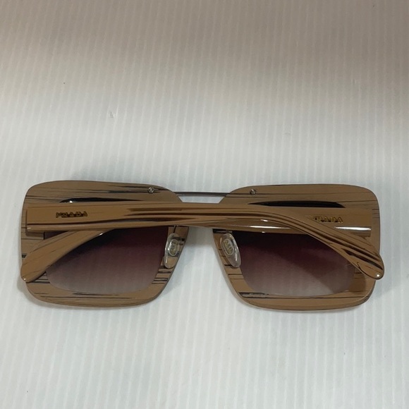 Prada woman’s sunglasses spr 30RS wood frame brown lenses - Picture 8 of 8